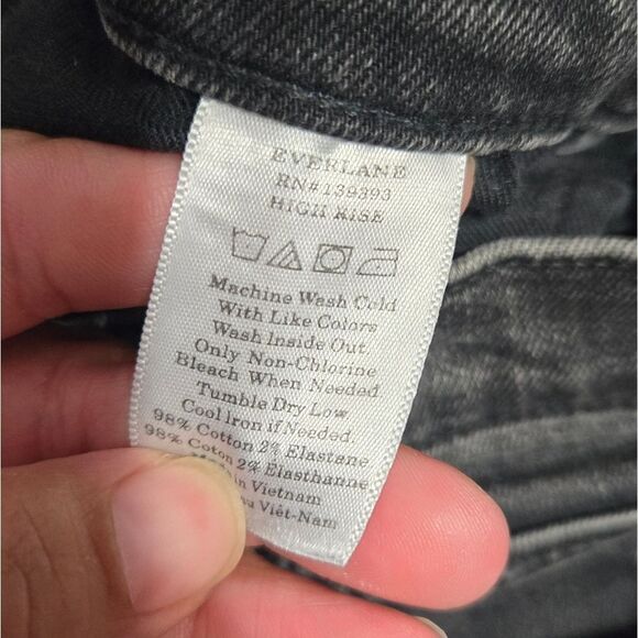 EVERLANE High-Rise Ankle Skinny Jeans Washed Black Sz 26 - Picture 10 of 11